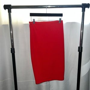 Red H&M Pencil Skirt